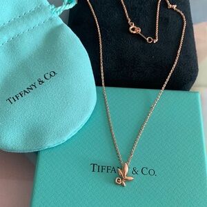 Tiffany & Co. Gold Leaf Charm Necklace